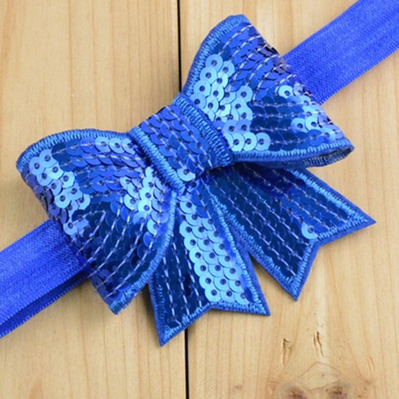 10 + 2FREE Sparkly Sequins Bow Headbands for Baby/Toddlers/Girls - Picture 12 of 16